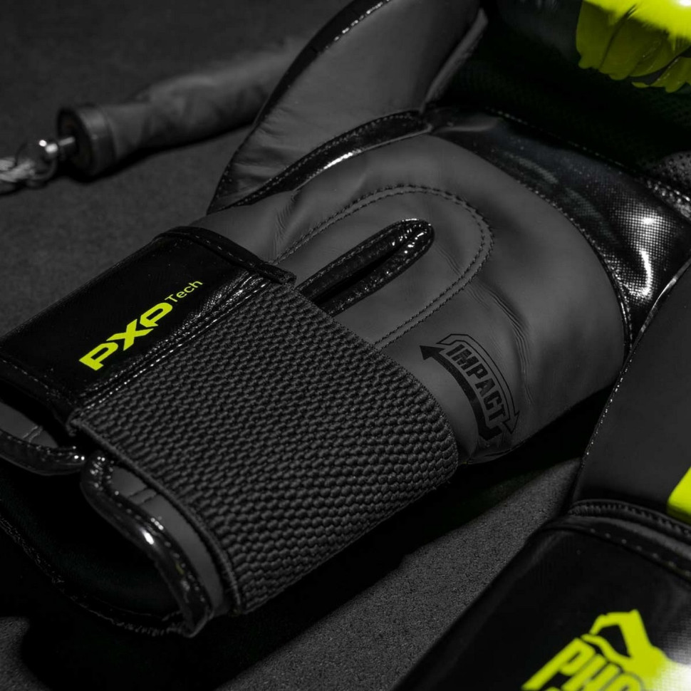 Боксерські рукавиці APEX Elastic Phantom PHBG2300-12 Neon Black/Yellow 12 oz