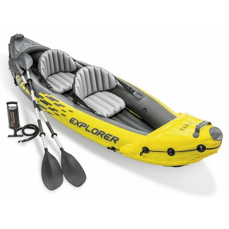 Надувний Човен EXPLORER-K2 KAYAK Intex 68307, 312 x 91 x 51 см