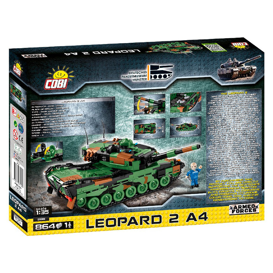 Конструктор Танк Леопард 2 COBI COBI-2618, 864 деталі 