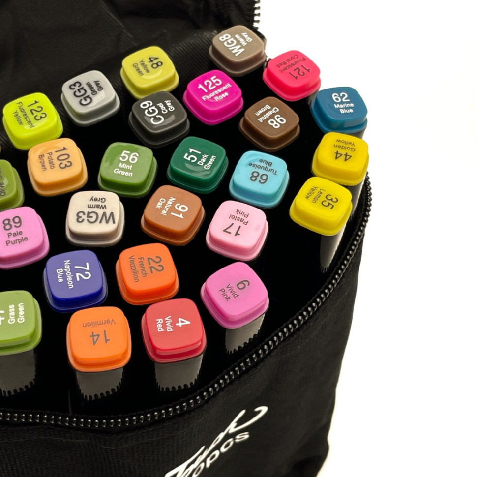 Набір перманентних маркерів на спиртовій основі Bambi MPTT30, 30 шт.