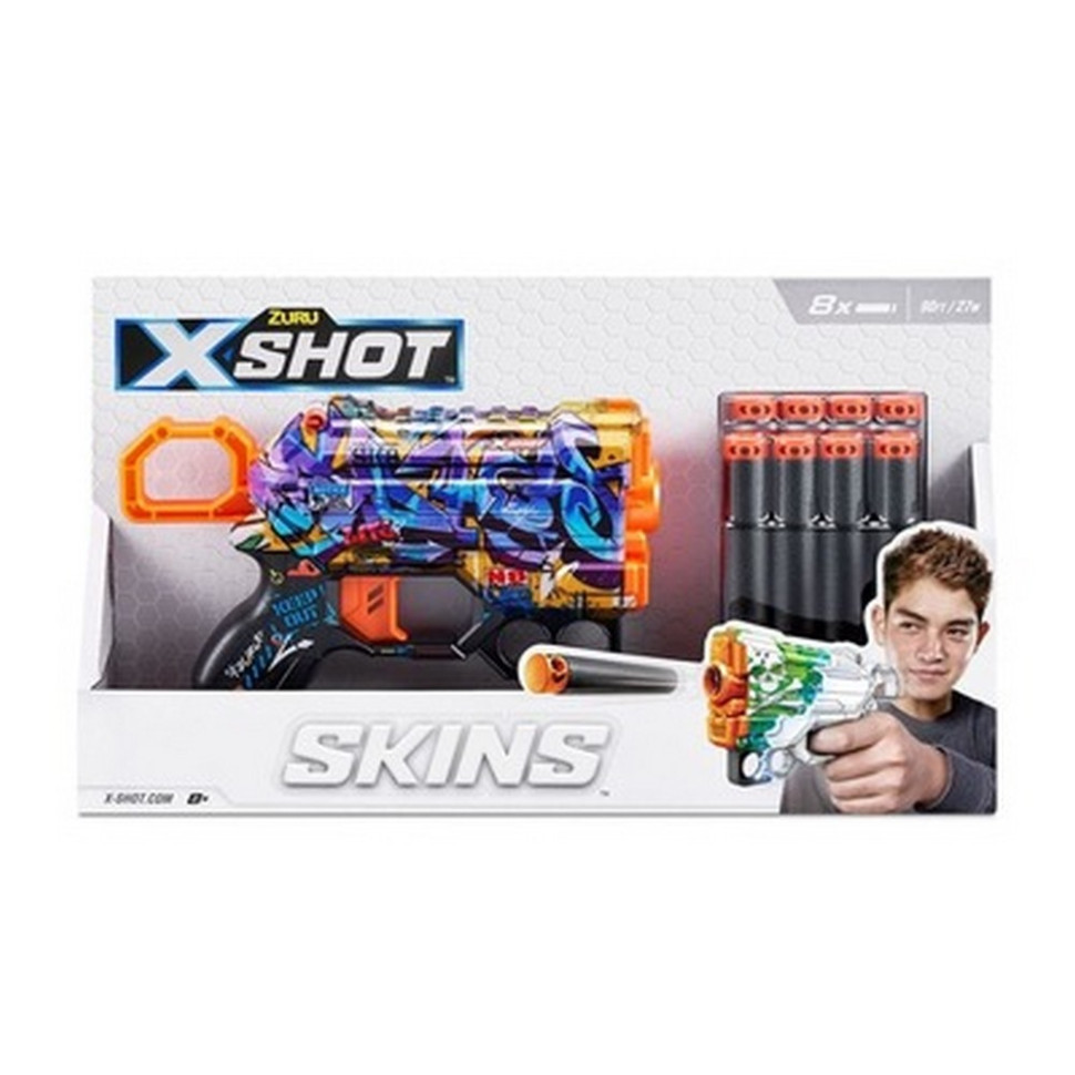 Скорострельный бластер Skins Menace Spray Tag X-SHOT 36515D (8 патронов)