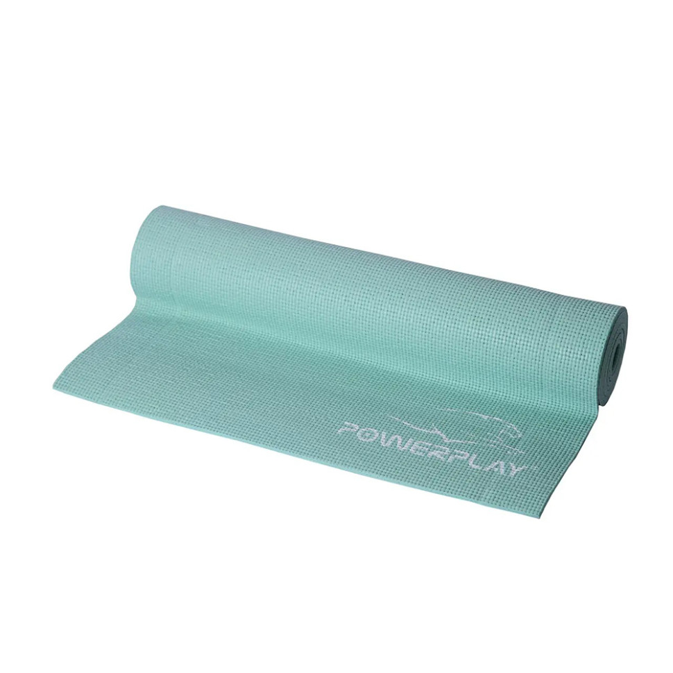 Коврик для йоги и фитнеса PowerPlay PP_4010_Mint_(173*0,6), (173x61x0.6), мятный