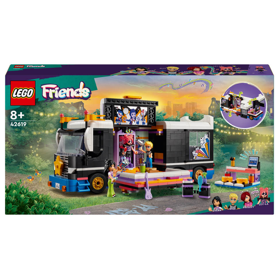 Конструктор Автобус для музыкального тура LEGO Friends 42619, 845 деталей 