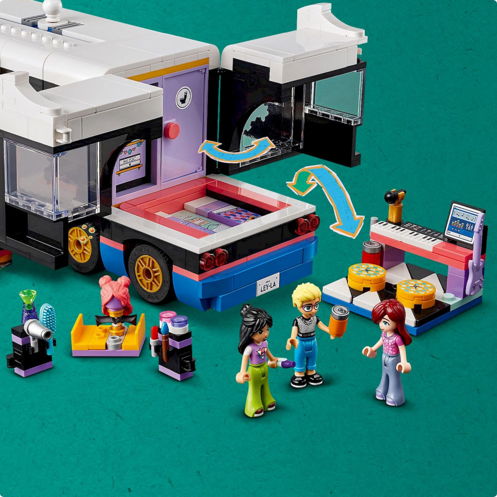 Конструктор Автобус для музыкального тура LEGO Friends 42619, 845 деталей 
