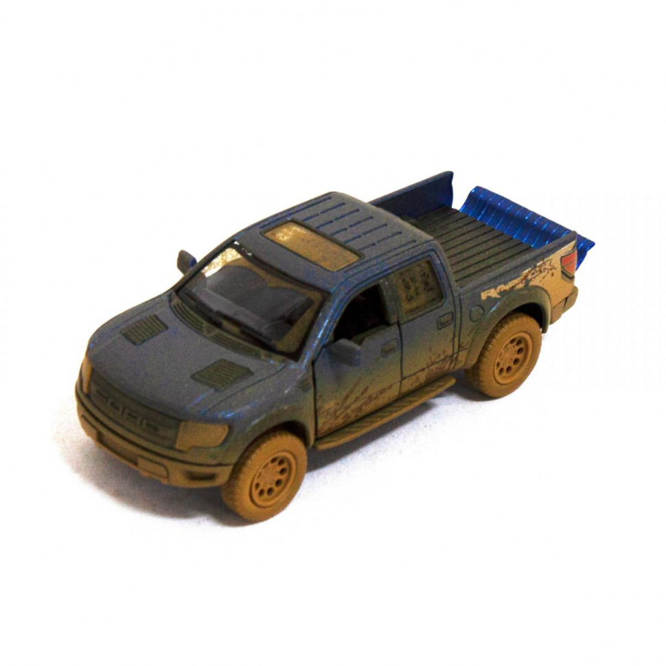 Машинка пікап Ford F-150 SVT Raptor-Supercrew Muddy Kinsmart KT5365WY інерційна, 1:46
