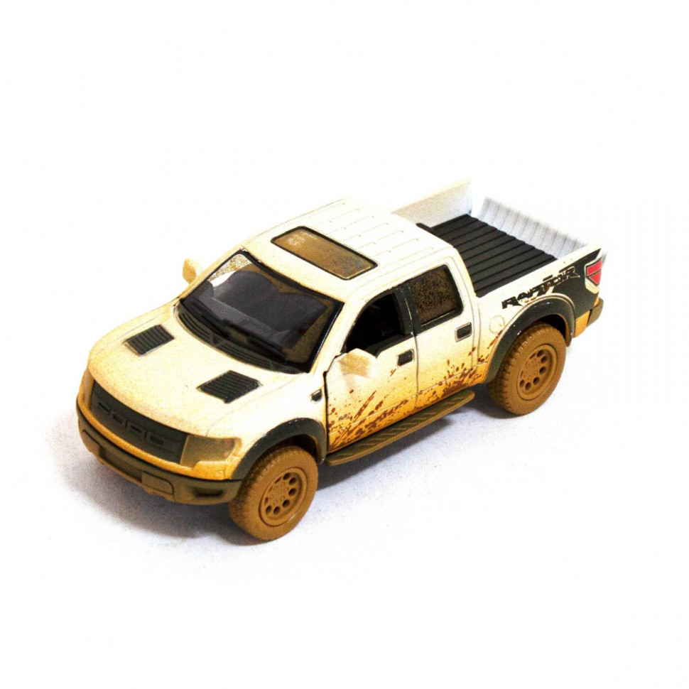 Машинка пікап Ford F-150 SVT Raptor-Supercrew Muddy Kinsmart KT5365WY інерційна, 1:46