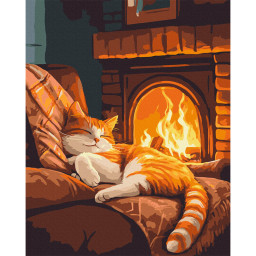 Картина по номерам "Тепло и мурлыканье" Brushme BS54360, 40х50 см Картина по номерам "Тепло и мурлыканье" Brushme BS54360, 40х50 см