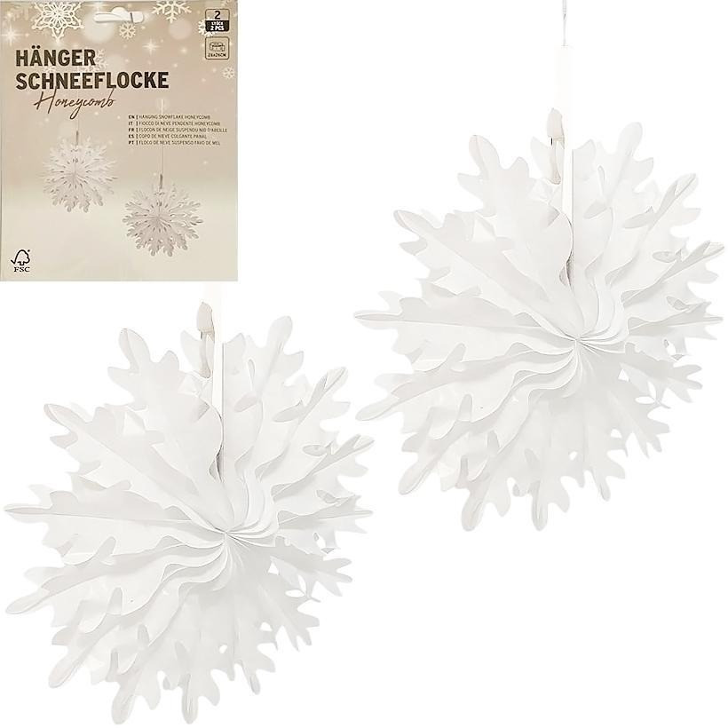 Набір підвісних паперових новорічних прикрас 