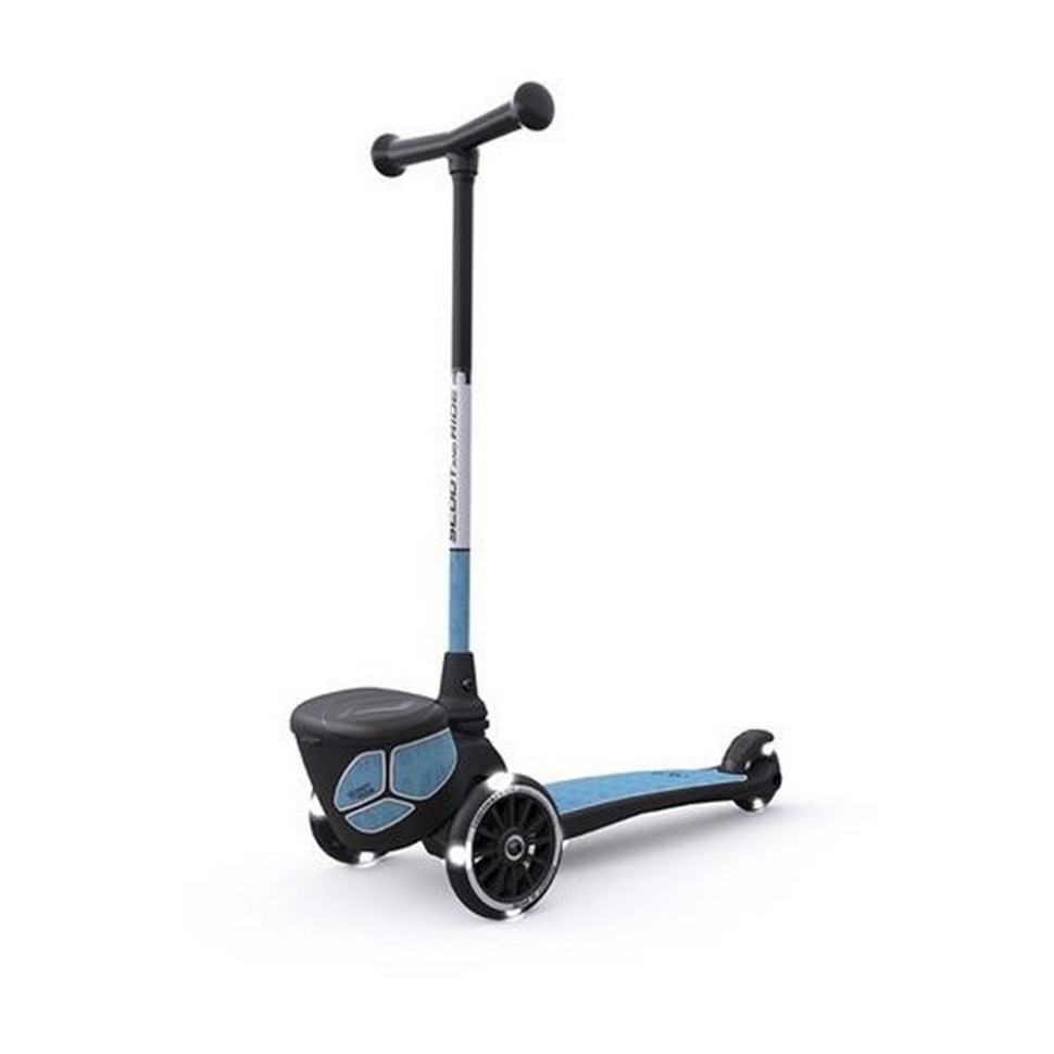 Самокат Highwaykick-2 Scoot and Ride SR-210201-STEEL, со светящимися колесами, стальной