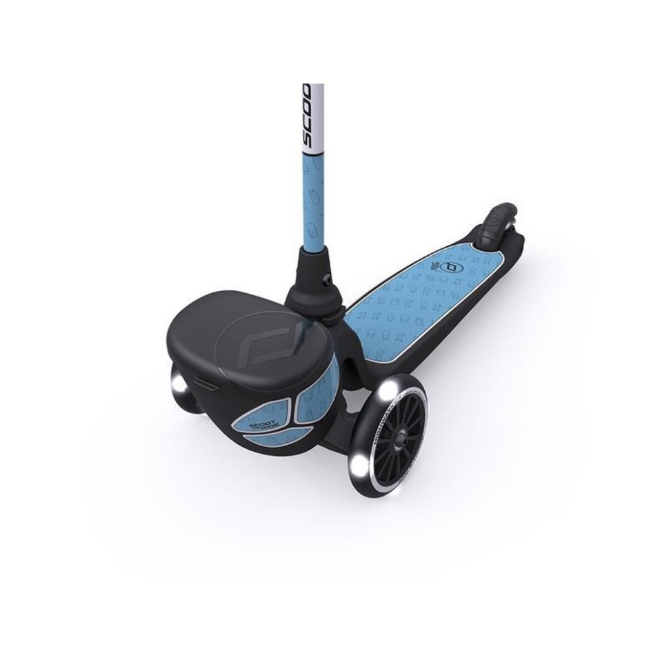 Самокат Highwaykick-2 Scoot and Ride SR-210201-STEEL, со светящимися колесами, стальной