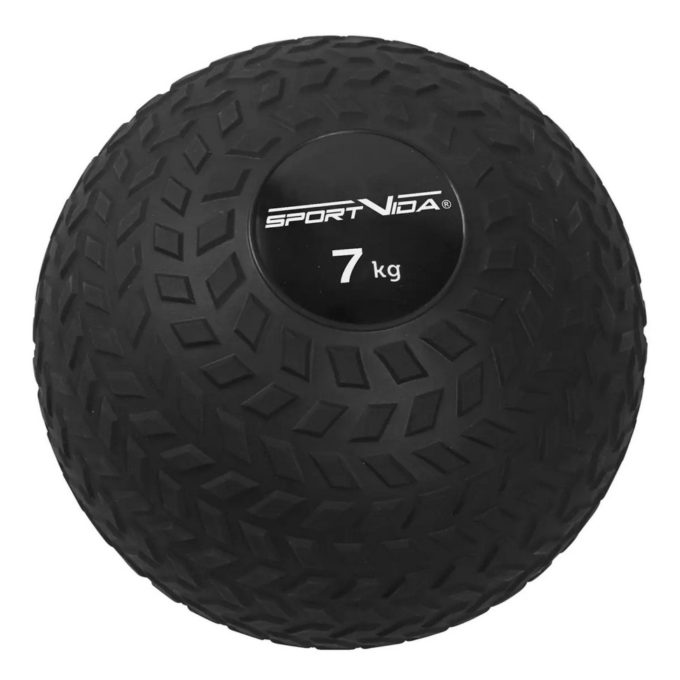 Слембол (медичний м'яч) для кросфіту Slam Ball SportVida SV-HK0349, 7 кг, Black