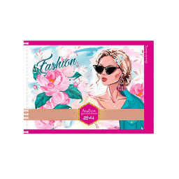 Альбом для рисования А4 "Fashion Girl" Апельсин АП-0306-2, 24 листа Альбом для рисования А4 "Fashion Girl" Апельсин АП-0306-2, 24 листа