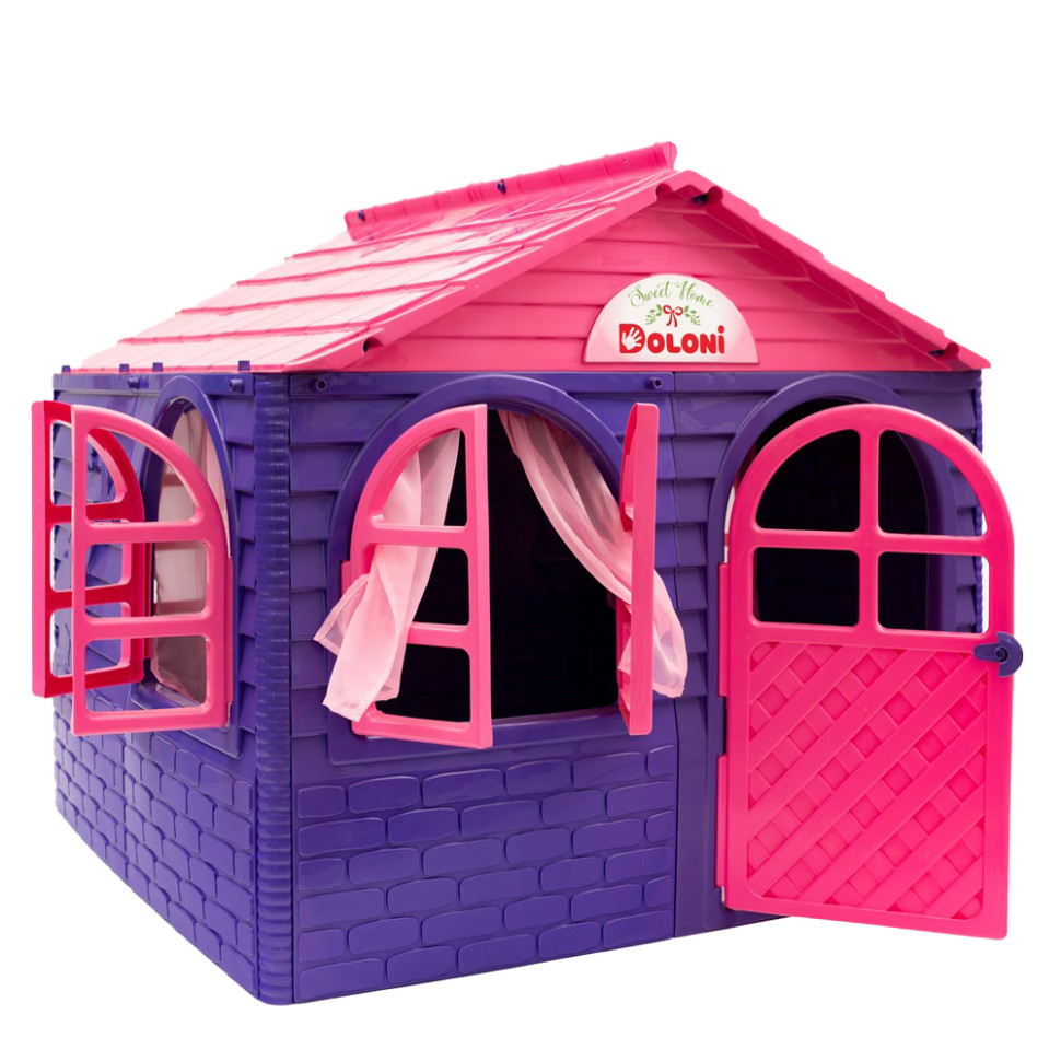 Дитячий ігровий Будиночок з шторками DOLONI TOYS 02550/1 пластик, 129х129х120 см