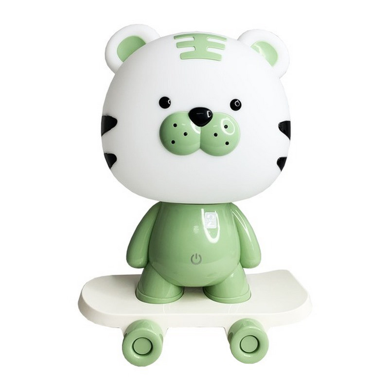 Нічник дитячий «Тигр на скейті» Mega Zayka MGZ-1408(Green) мережевий, живлення від USB