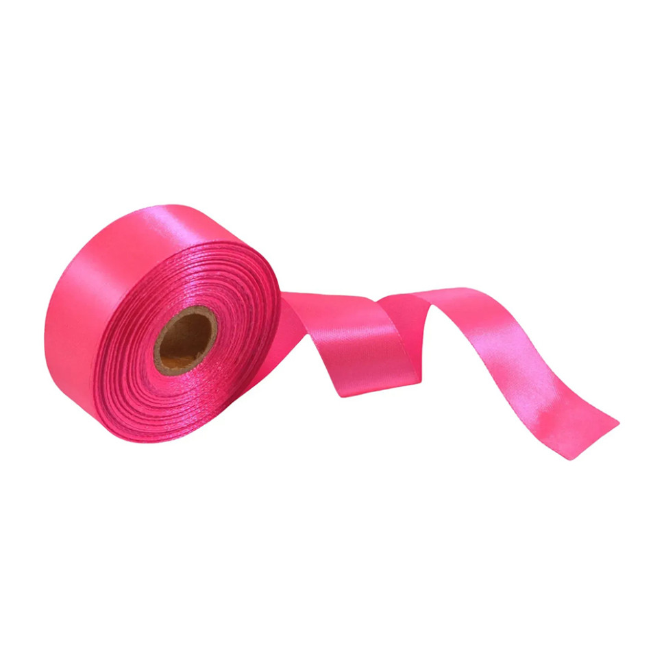 Атласная лента для рукоделия Bambi АБ-338, 2,5 см x 23 м, Малиновый