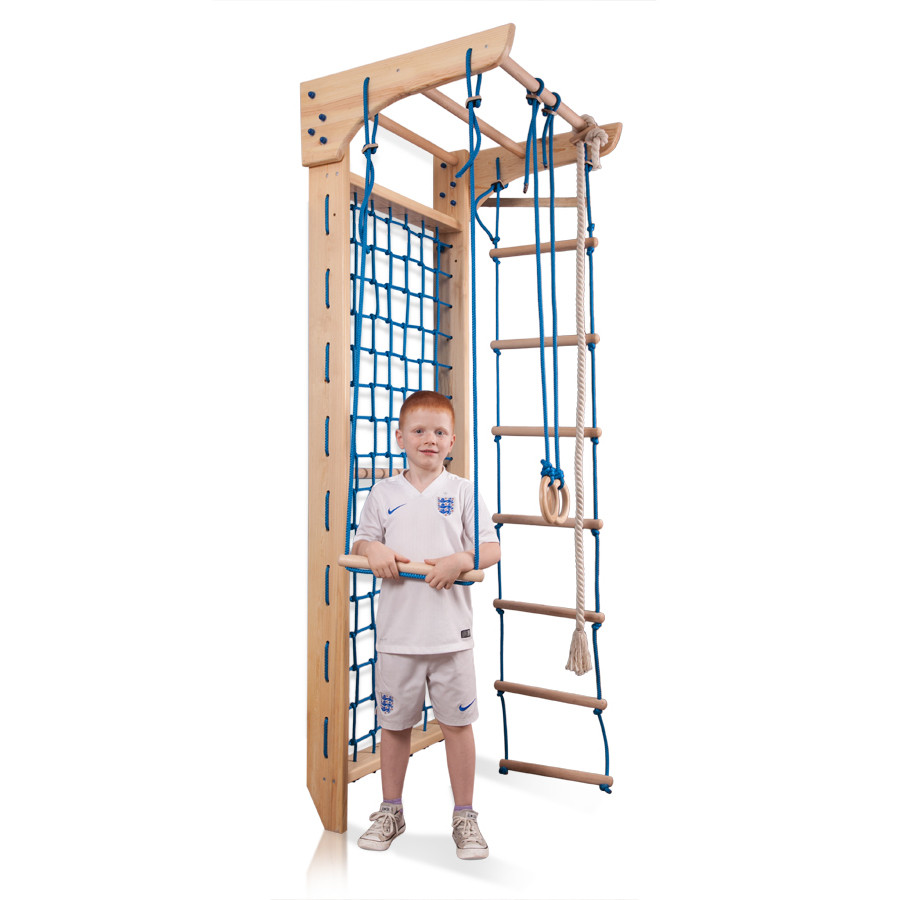 Гладиаторская сетка SportBaby Kinder 8- 220 c турником и кольцами