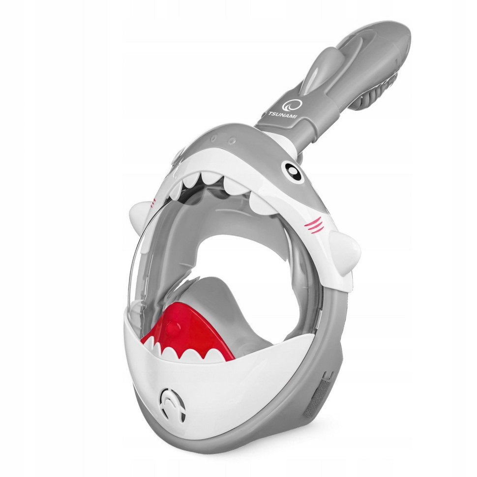 Маска для снорклінгу повнолицьова Shark TSUNAMI P-5905973405447 Grey