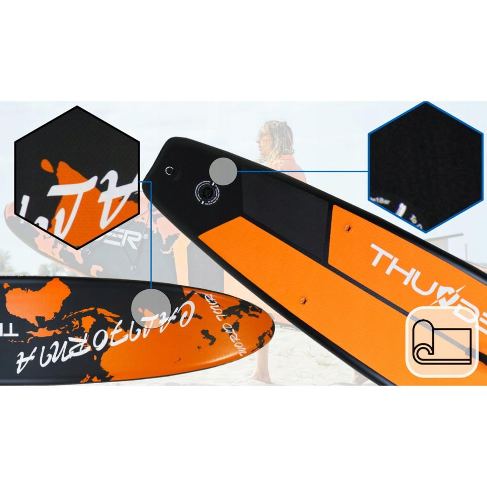 Надувная SUP доска Earth Thunder SUP-EARTH з веслом 365 см 