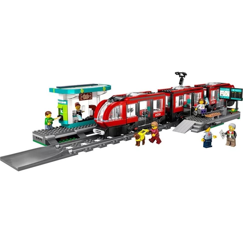 Конструктор Lego Трамвай і вокзал у центрі міста 60423, 811 деталей