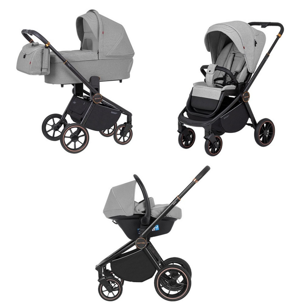 Коляска универсальная 3 в 1 Epica CARRELLO CRL-8511/1 Silver Grey 20