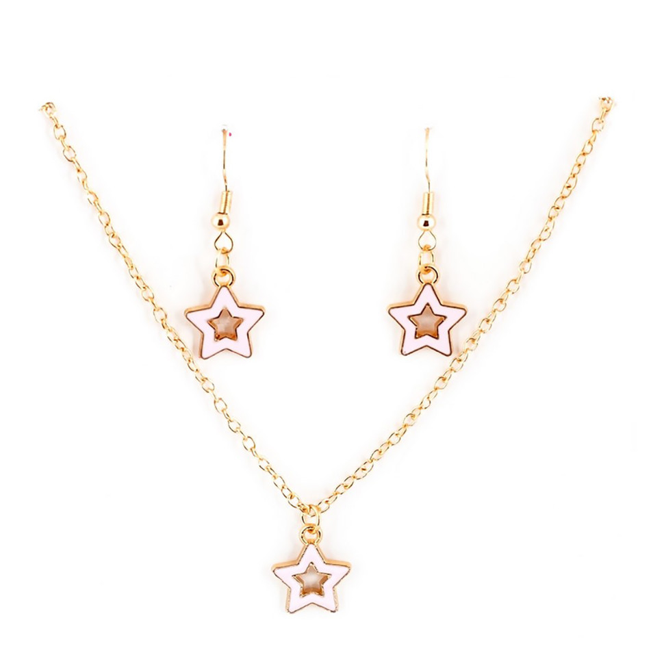 Біжутерія дитяча 2 в 1 Stars Fashion Lukky T24608 сережки + підвіска