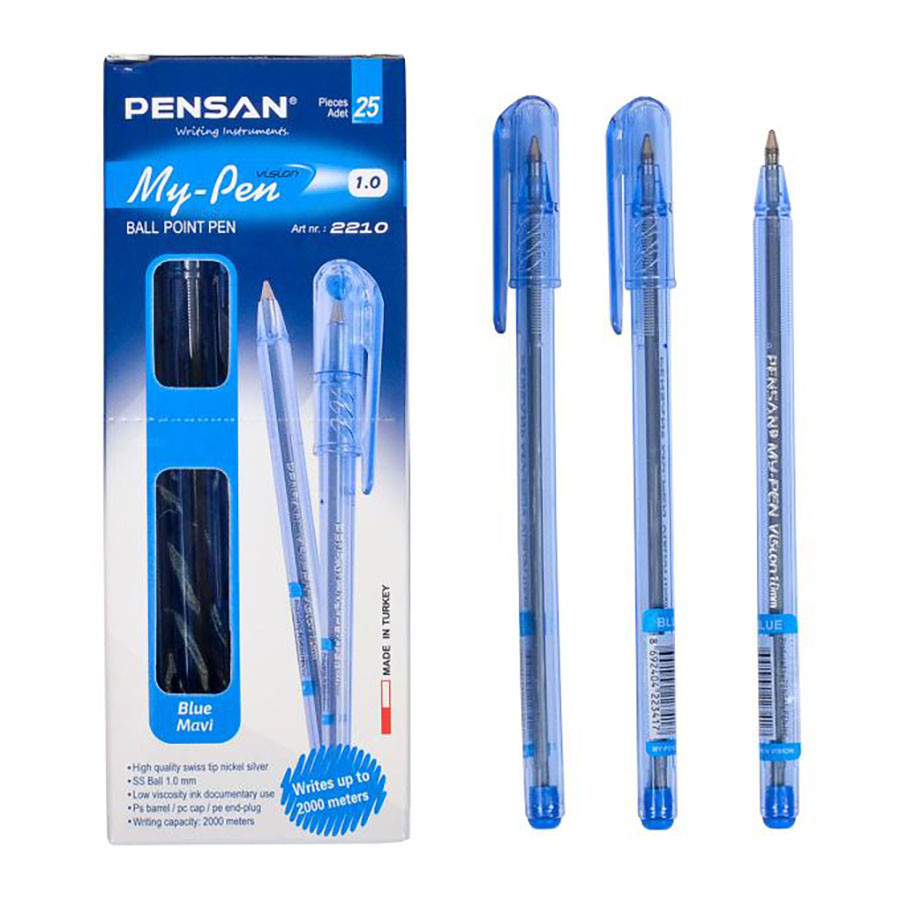 Ручка олійна MY-PEN Bambi ET2210-25 синя, упаковка 25 шт