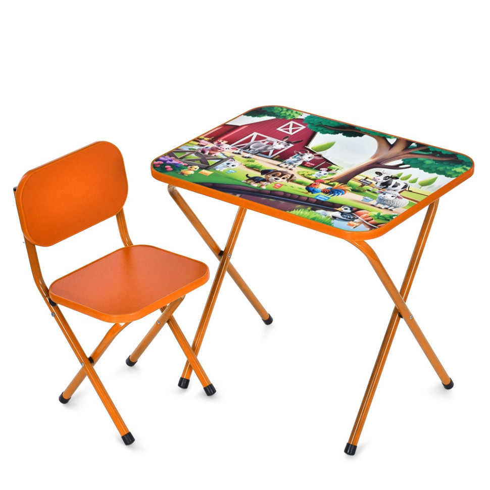 Детский столик складной со стульчиком Bambi M 5968-7 оранжевый