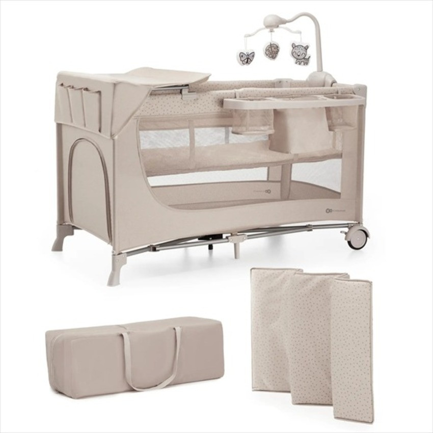Дитяче ліжко-манеж Joy 2 Kinderkraft KLJOY02BEG000AC бежевий, з пеленатором 