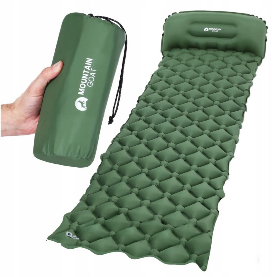 Коврик (каремат) надувной Mountain Goat MG0011 Navy Green 190 x 58 x 5 см