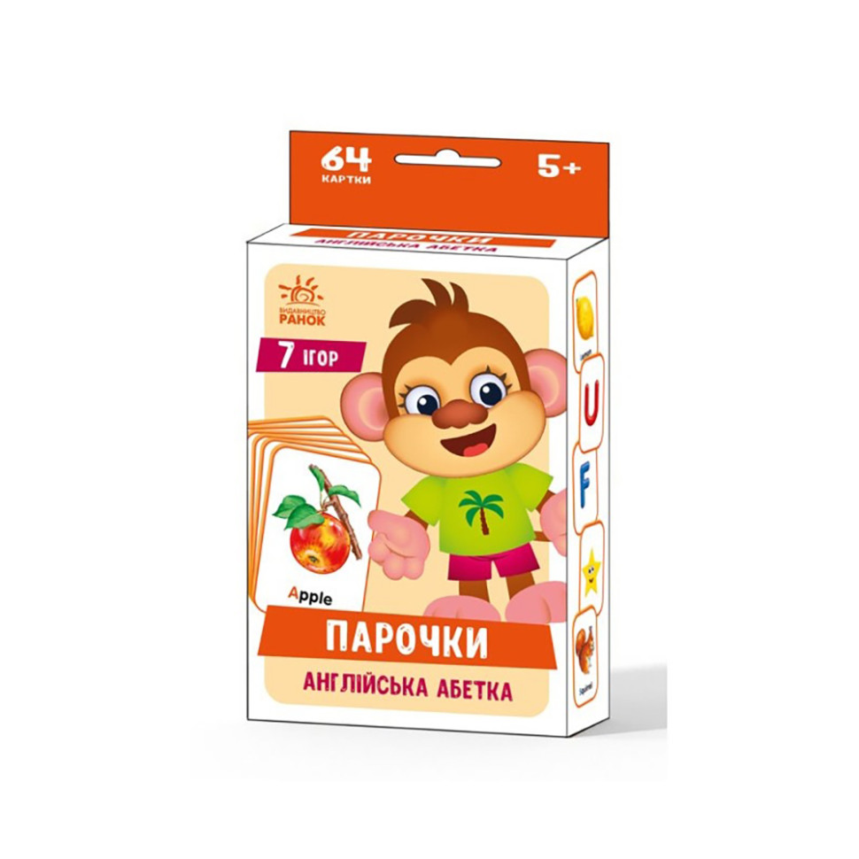 Настільна гра Парочки: Англійський алфавіт Ранок 1392002, 7 ігор