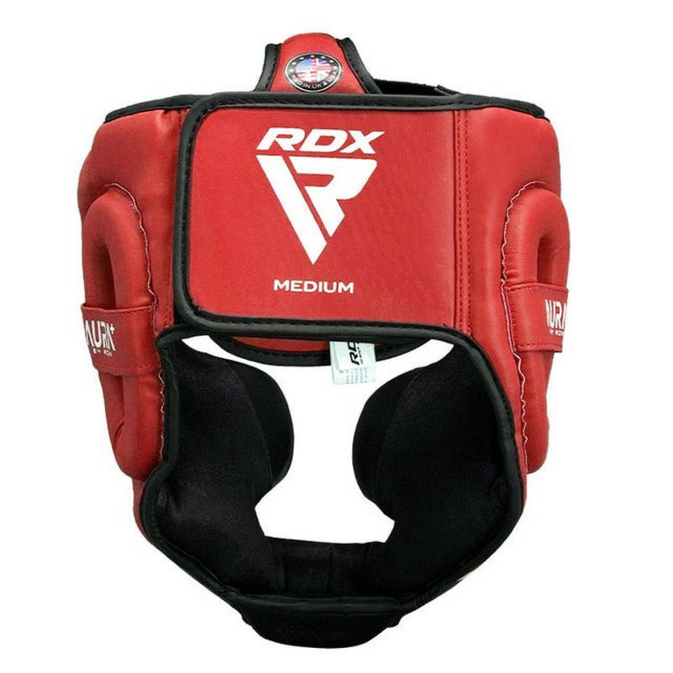 Боксерский шлем AURA PLUS T-17 RDX Inc Limited HGR-T17RB-M+ Red/Black, M (капа в комплекте)