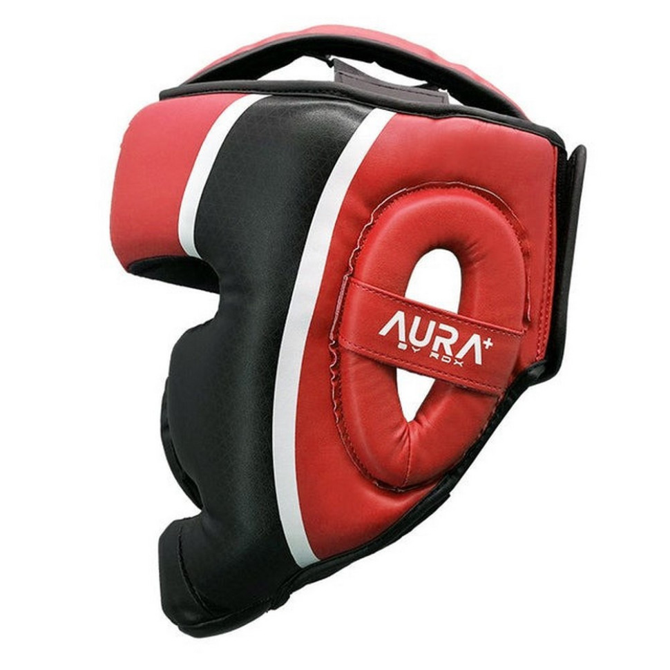 Боксерский шлем AURA PLUS T-17 RDX Inc Limited HGR-T17RB-M+ Red/Black, M (капа в комплекте)