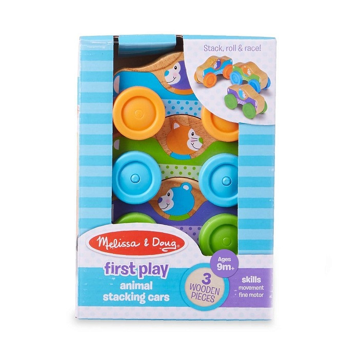 Набор деревянных машинок-пирамидок для малышей Melissa&Doug MD40129, 3 элемента