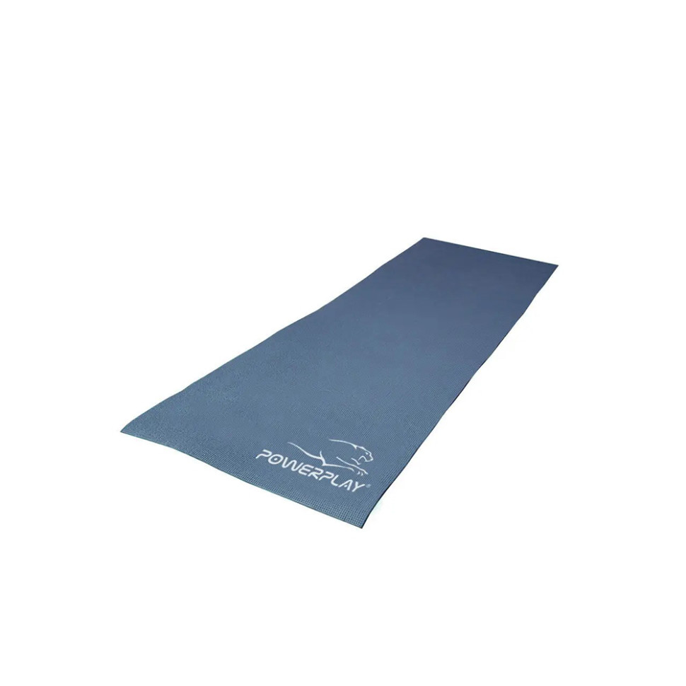 Килимок для йоги та фітнесу PowerPlay PP_4010_Navy_(173*0,6), (173x61x0.6), темно-синій