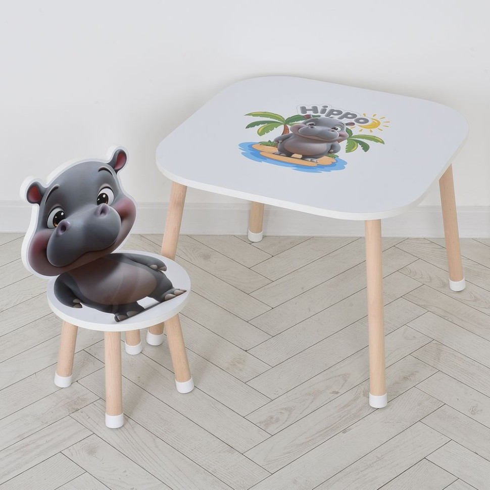 Дерев'яний дитячий столик Bambi M 502-6 зі стільчиком