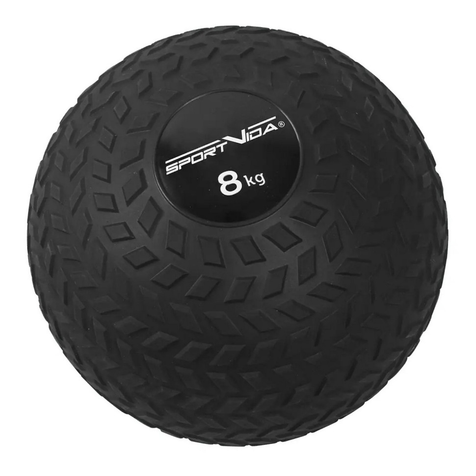 Слембол (медичний м'яч) для кросфіту Slam Ball SportVida SV-HK0350, 8 кг, Black
