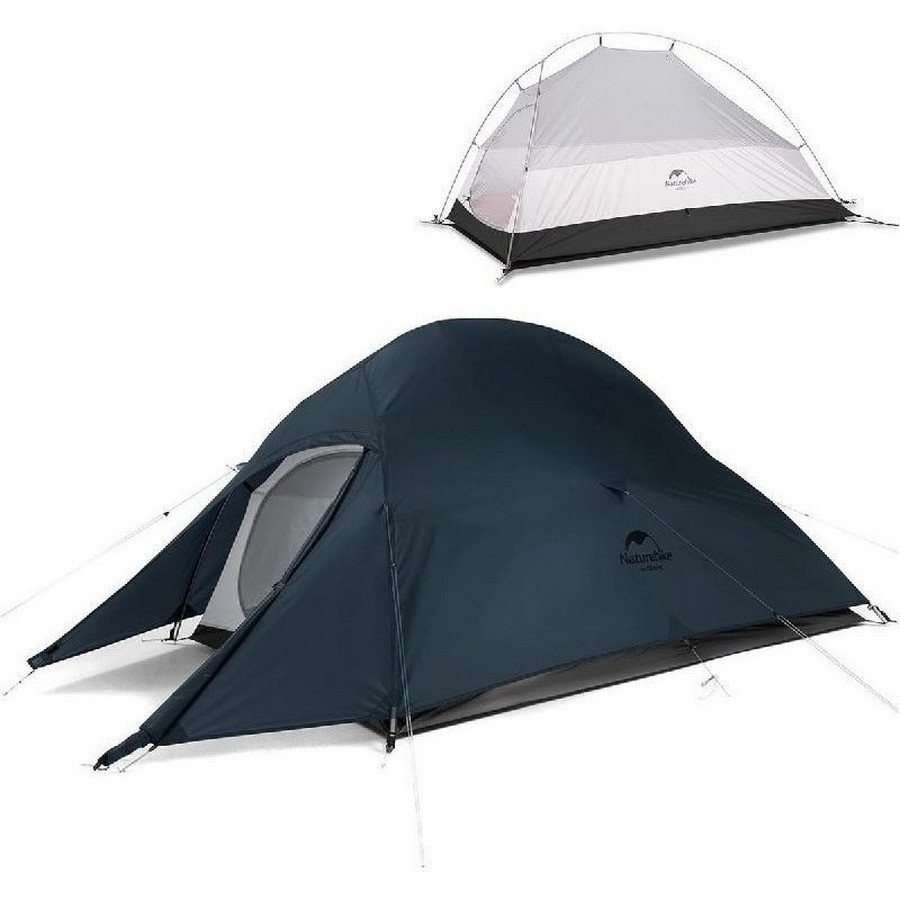 Палатка сверхлегкая одноместная с футпринтом Cloud Up 1 Updated NH18T010-T Naturehike 6927595783276, 20D, темно-синий
