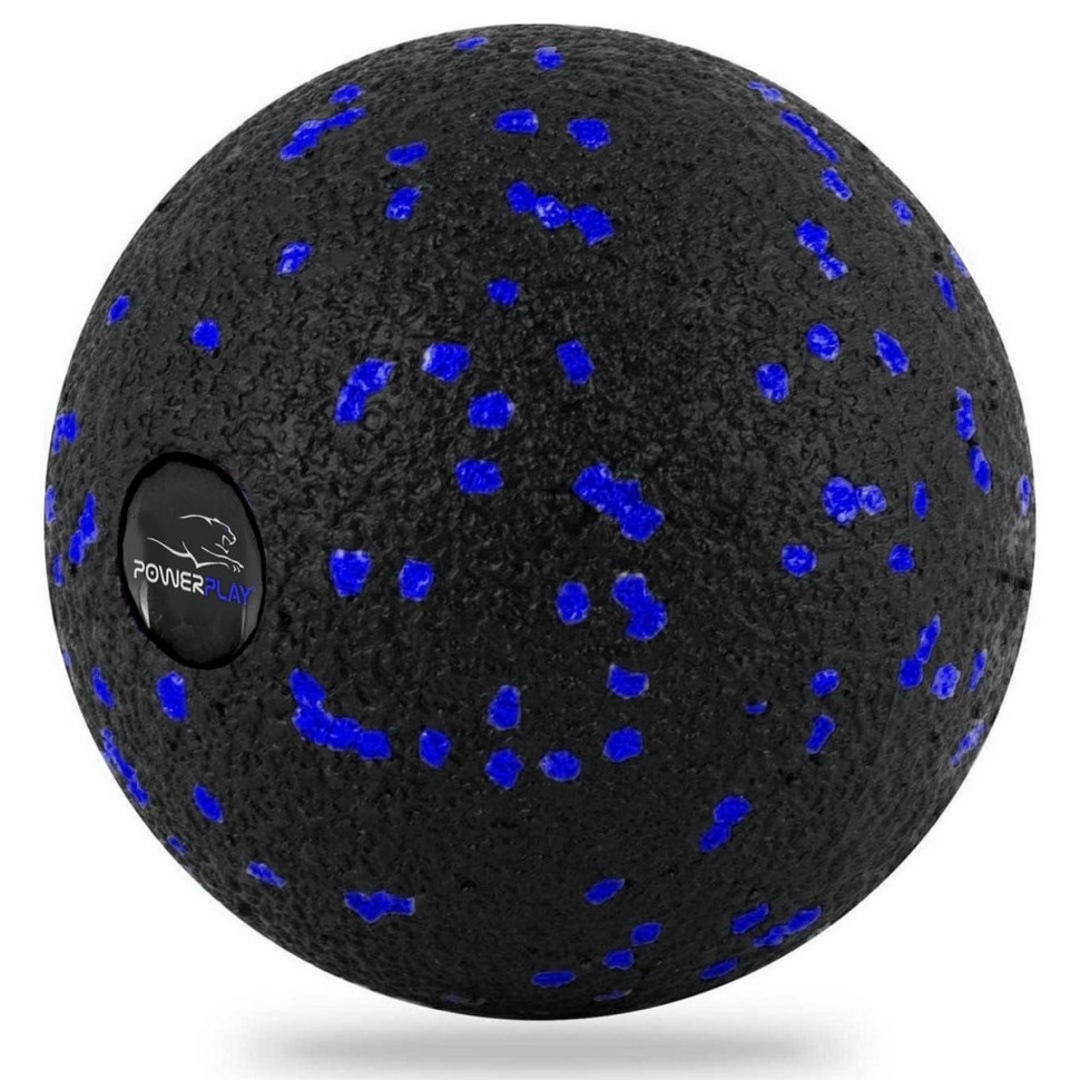 Набор для массажа и йоги 4 в 1 PowerPlay PP_4093_Blue 3 мячика + валик массажер 15 х 5,3 см
