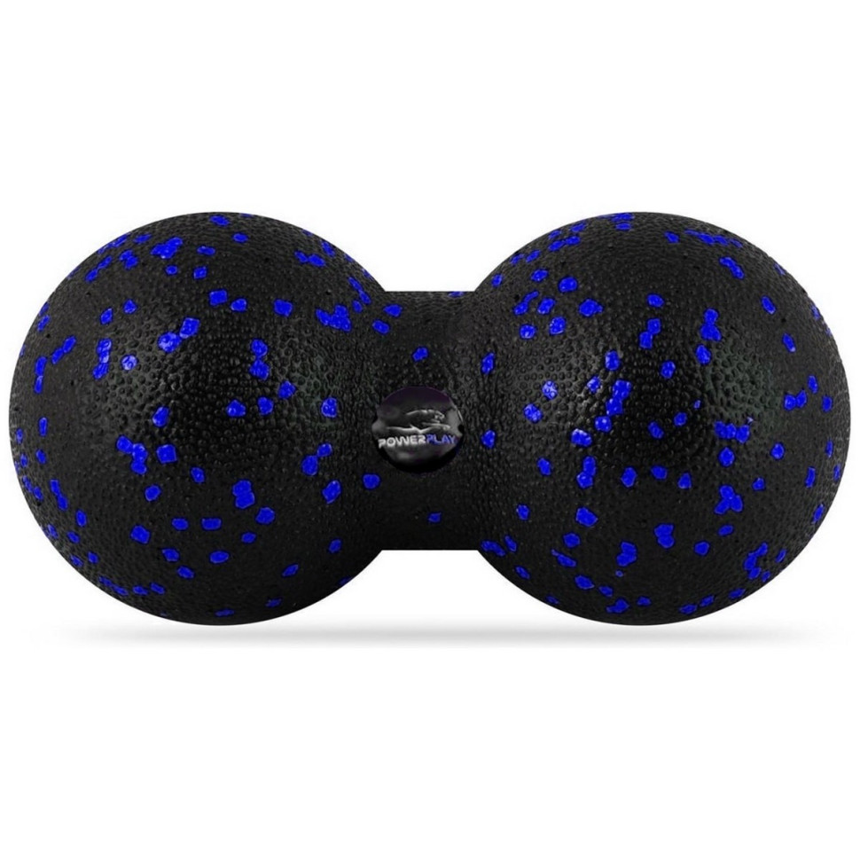Набор для массажа и йоги 4 в 1 PowerPlay PP_4093_Blue 3 мячика + валик массажер 15 х 5,3 см