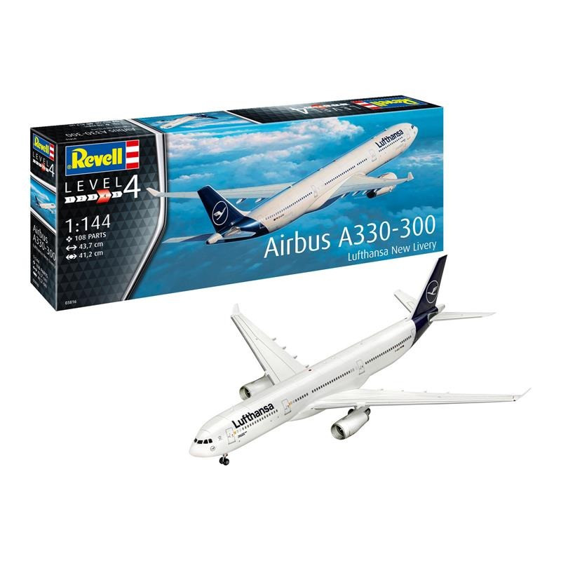 Збірна модель Літак Airbus A330-300 Lufthansa Revell RVL-03816 рівень 4, масштаб 1:144