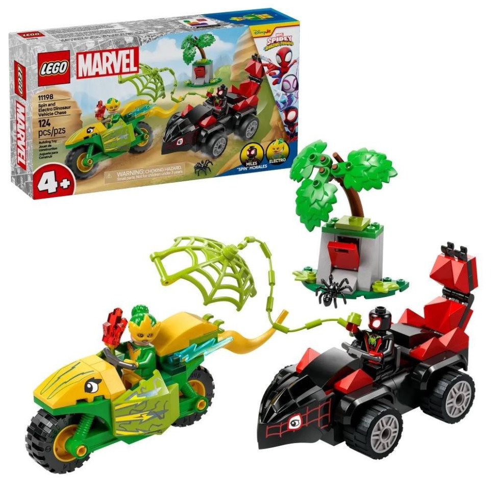 Конструктор Перегони на електромобілях з динозавра LEGO 11198, 124 деталі