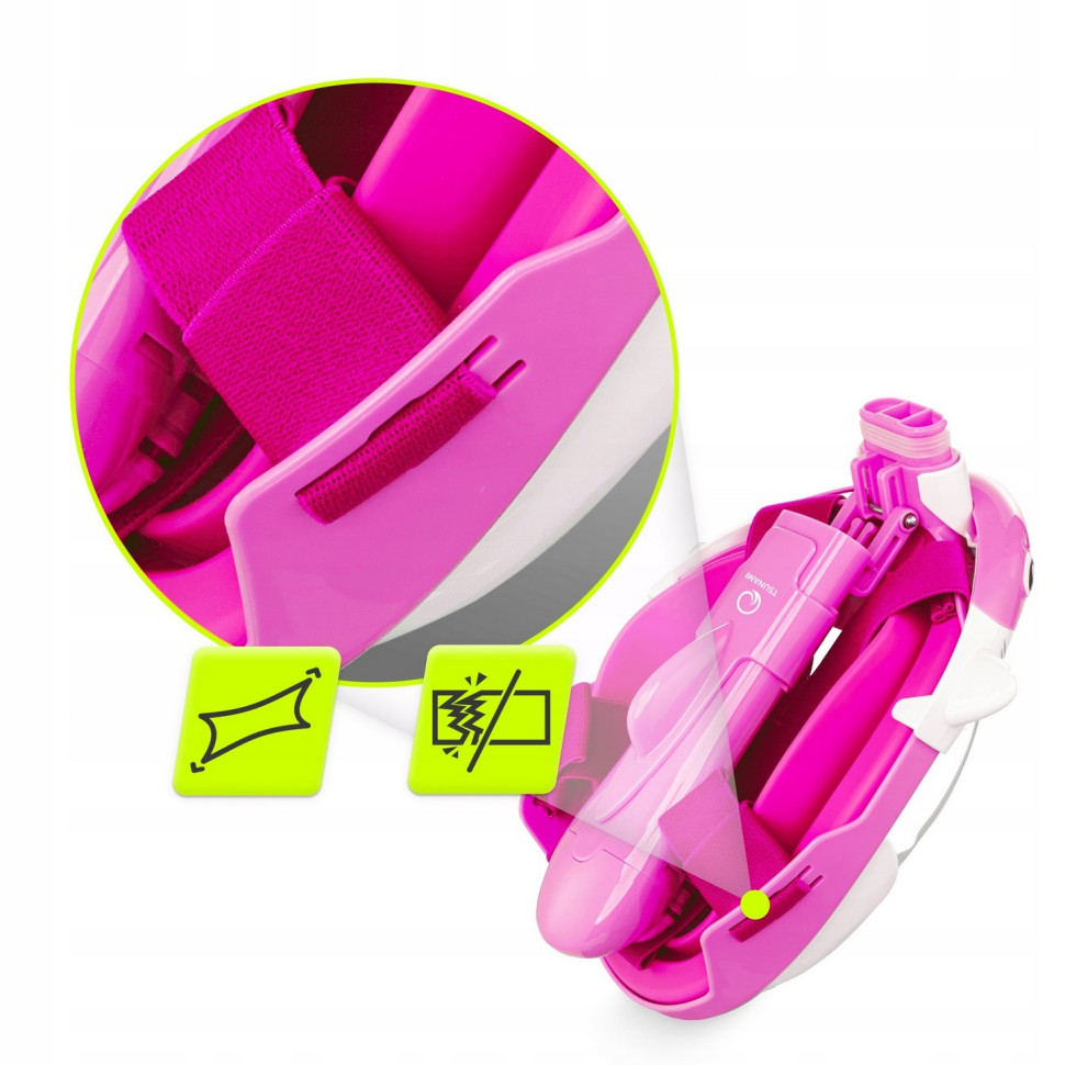 Маска для снорклінгу повнолицьова Shark TSUNAMI P-5905973405430 Pink 