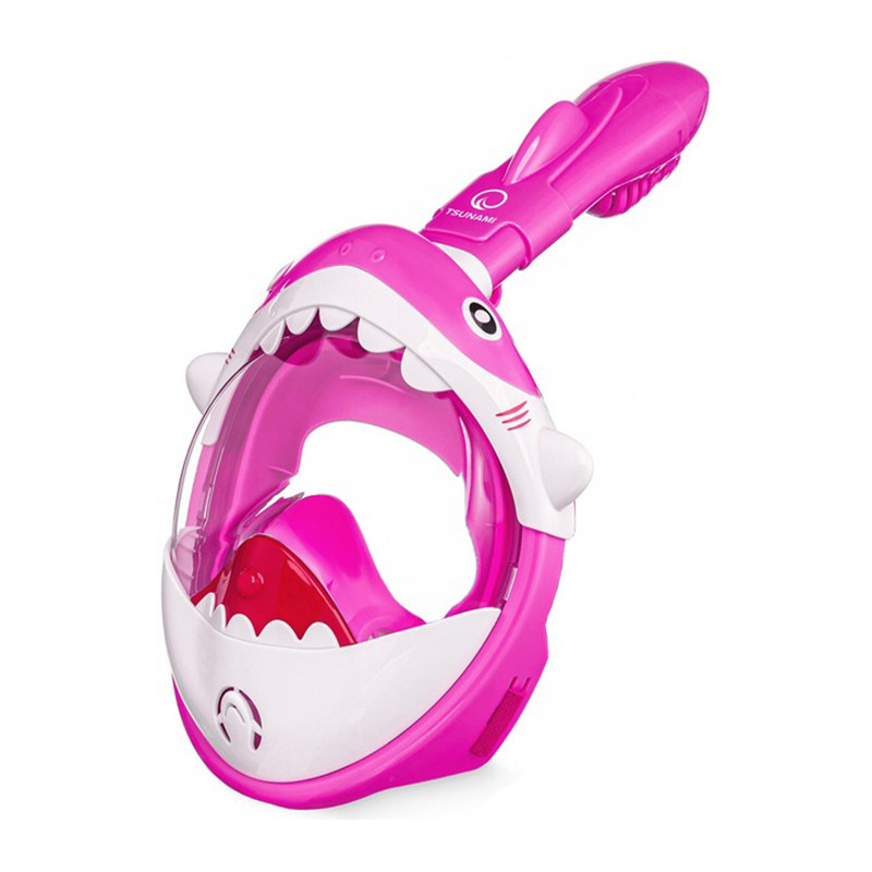 Маска для снорклінгу повнолицьова Shark TSUNAMI P-5905973405430 Pink 