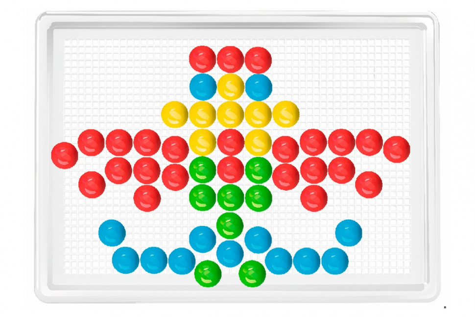 Мозаика №6 ТехноК 3381TXK пластик, 4 цвета, 140 фишек
