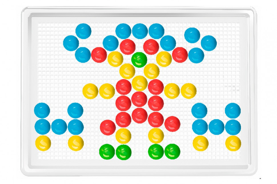 Мозаика №6 ТехноК 3381TXK пластик, 4 цвета, 140 фишек