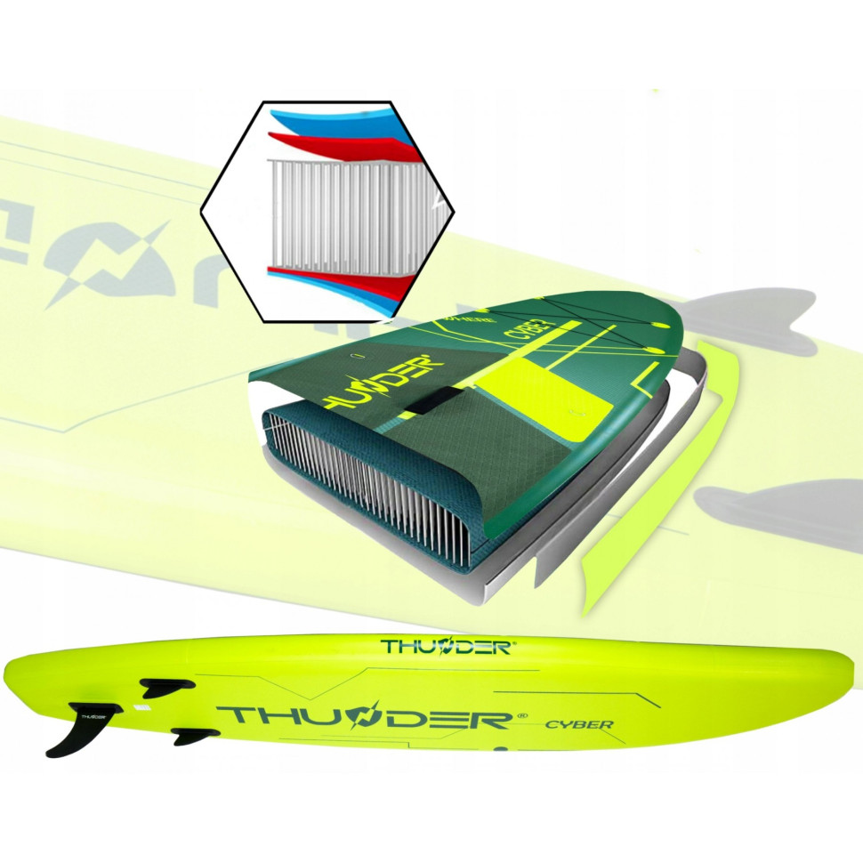 Надувная SUP доска Cyber Thunder SUP-CYBER с веслом 320 см 