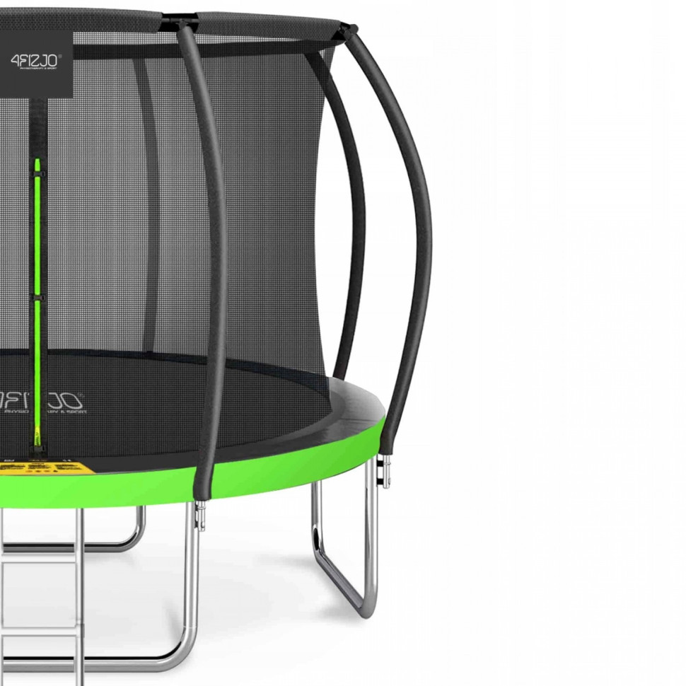 Батут із внутрішньою сіткою Premium 4FIZJO 4FJ0605 Black/Green 12FT 374 см