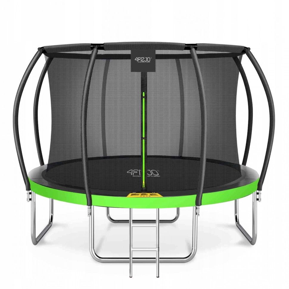 Батут із внутрішньою сіткою Premium 4FIZJO 4FJ0605 Black/Green 12FT 374 см