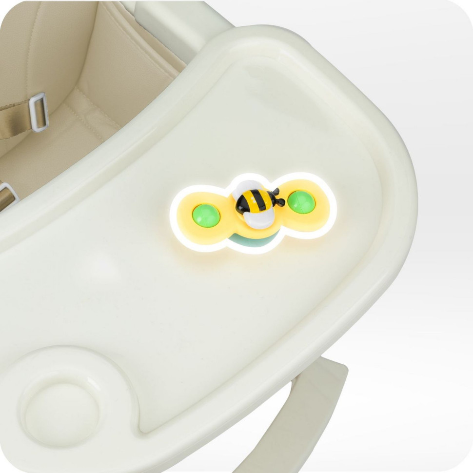Стульчик для кормления REKI 2 в 1 MoMi KRKA00035 beige, функция кресла