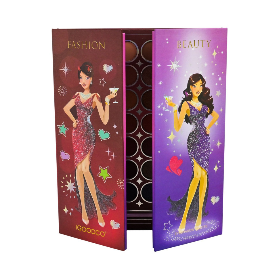 Дитяча палетка тіней для повік Igoodco IG3078, 84 кольори, пензлик, аплікатори